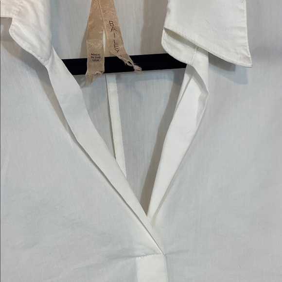 Bailey 44 White Puff Sleeve Button Down Blouse – Collared Fitted Top Size S - Picture 6 of 13